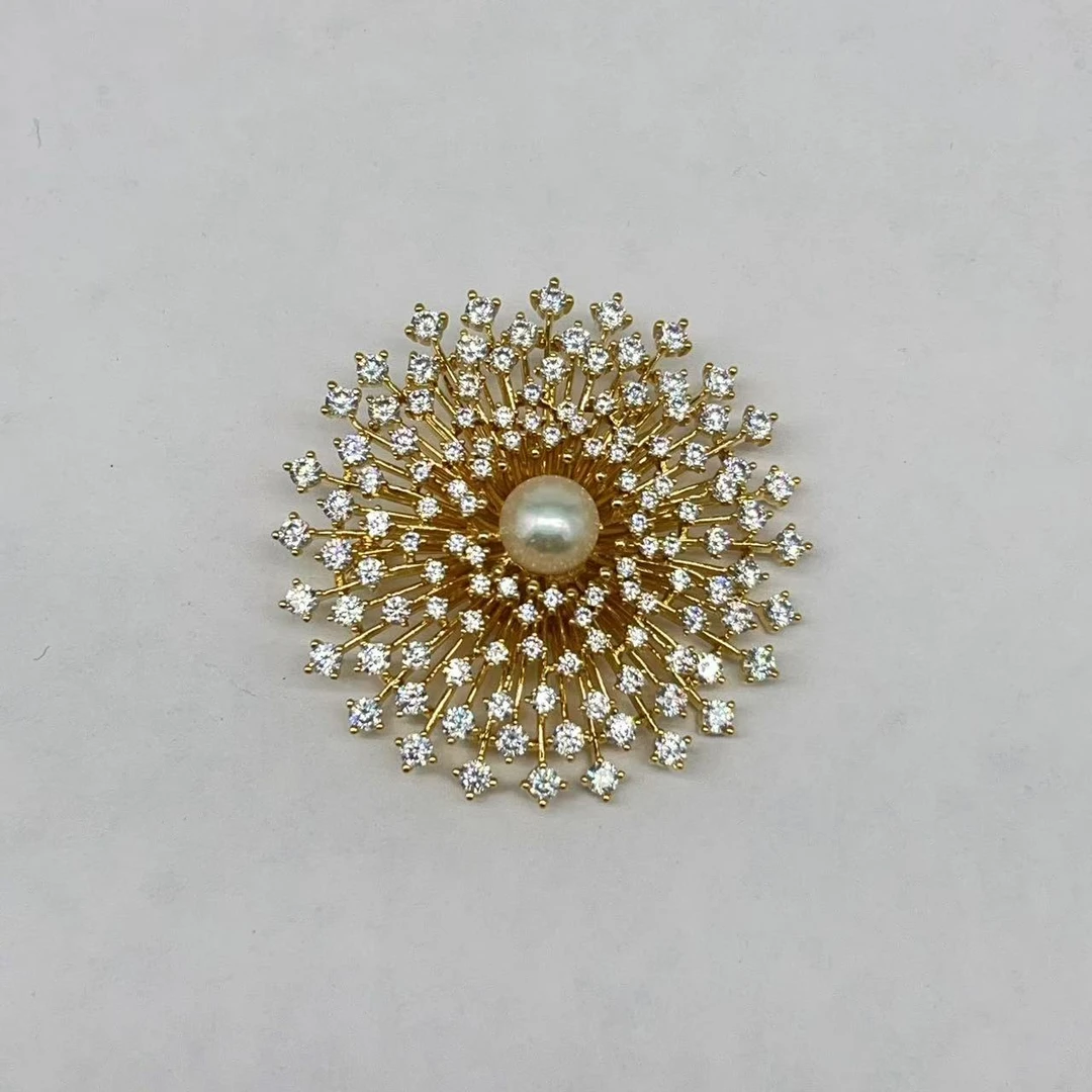 kasiya/卡思雅 铜合金锆石胸针 时尚绚烂繁星胸针百搭款