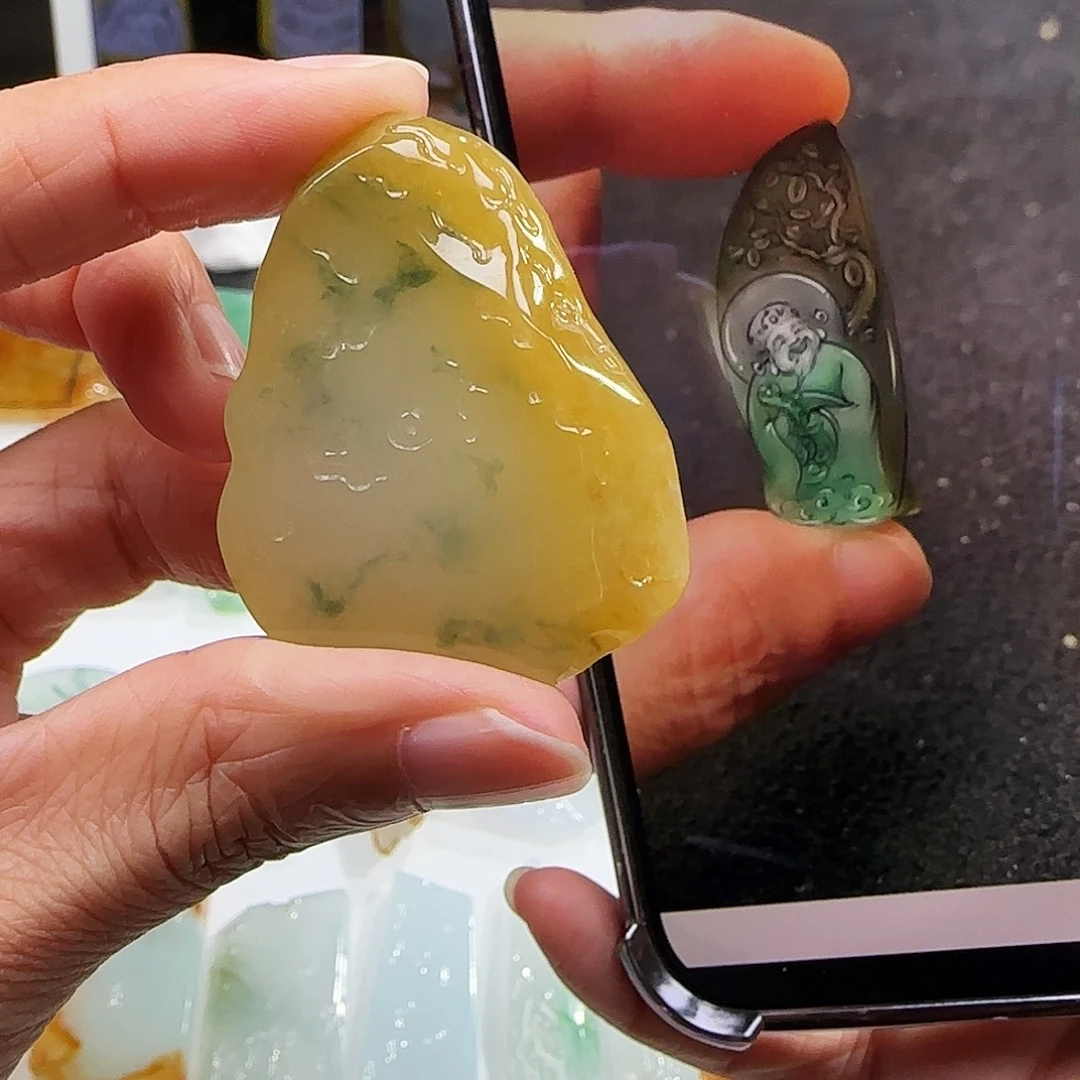 定制翡翠未镶嵌缅甸翡翠挂件