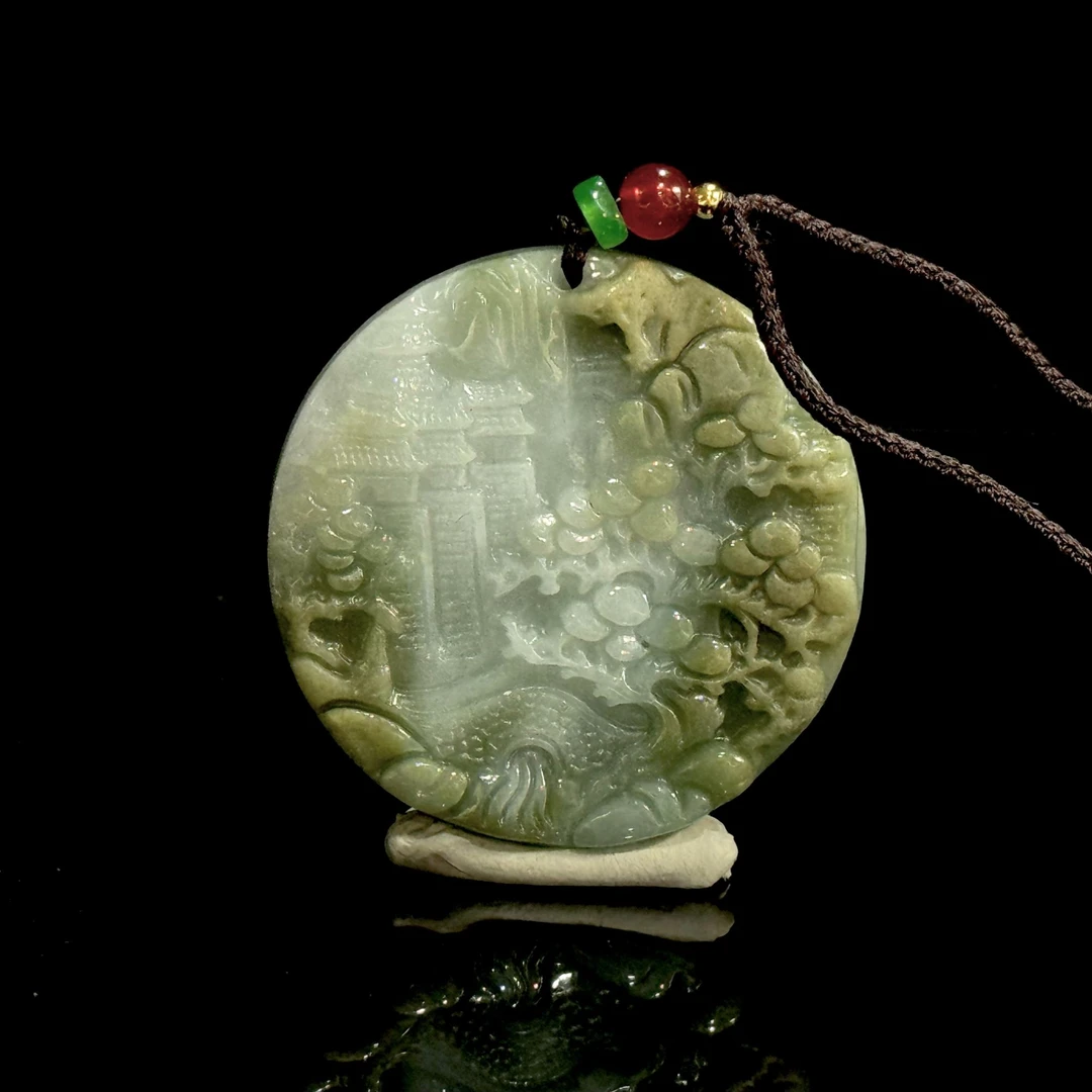 20世纪·青白玉山水牌（712183）