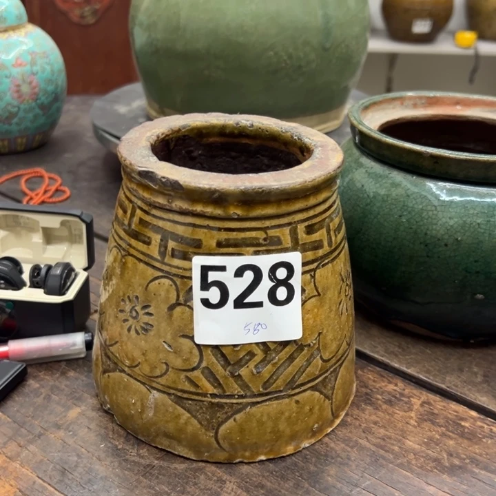 一***界软陶马口窑笔筒复古摆件