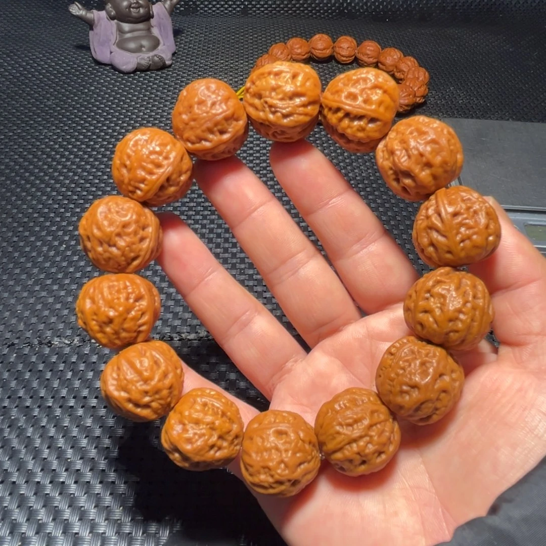 手串文玩核桃盘龙纹方肚21
