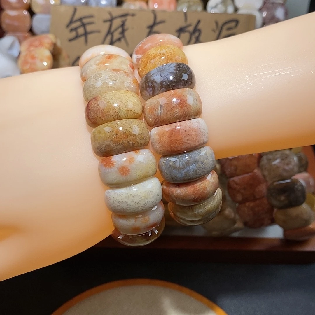 硅化珊瑚(珊瑚玉)手串未镶嵌?****雯