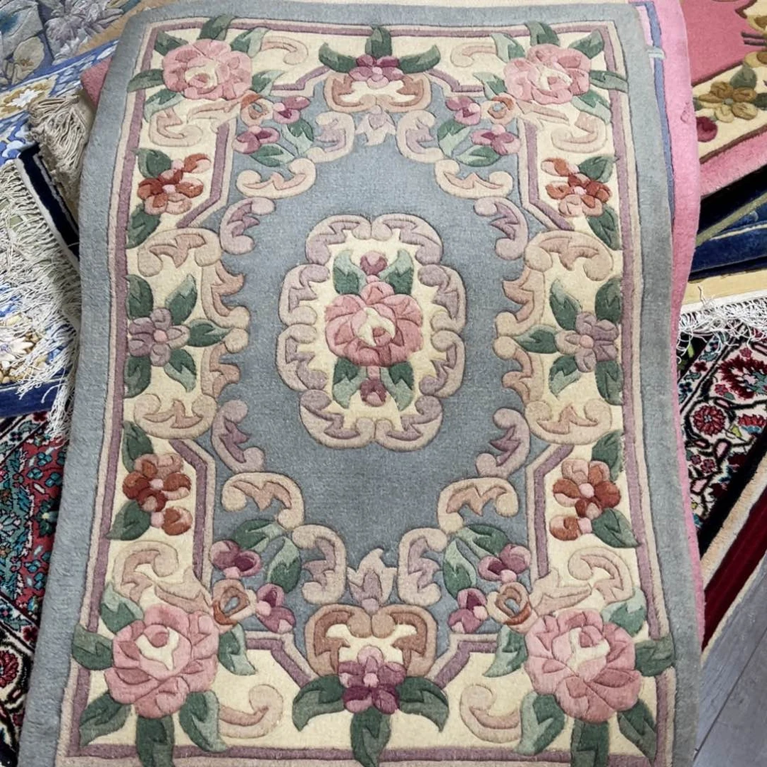 羊毛60×90纯羊毛加厚手工地毯