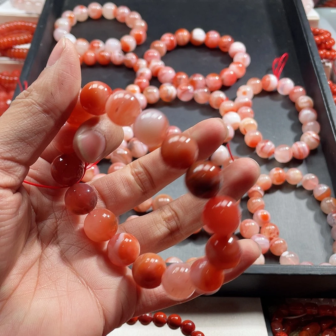 南红玛瑙未镶嵌手链