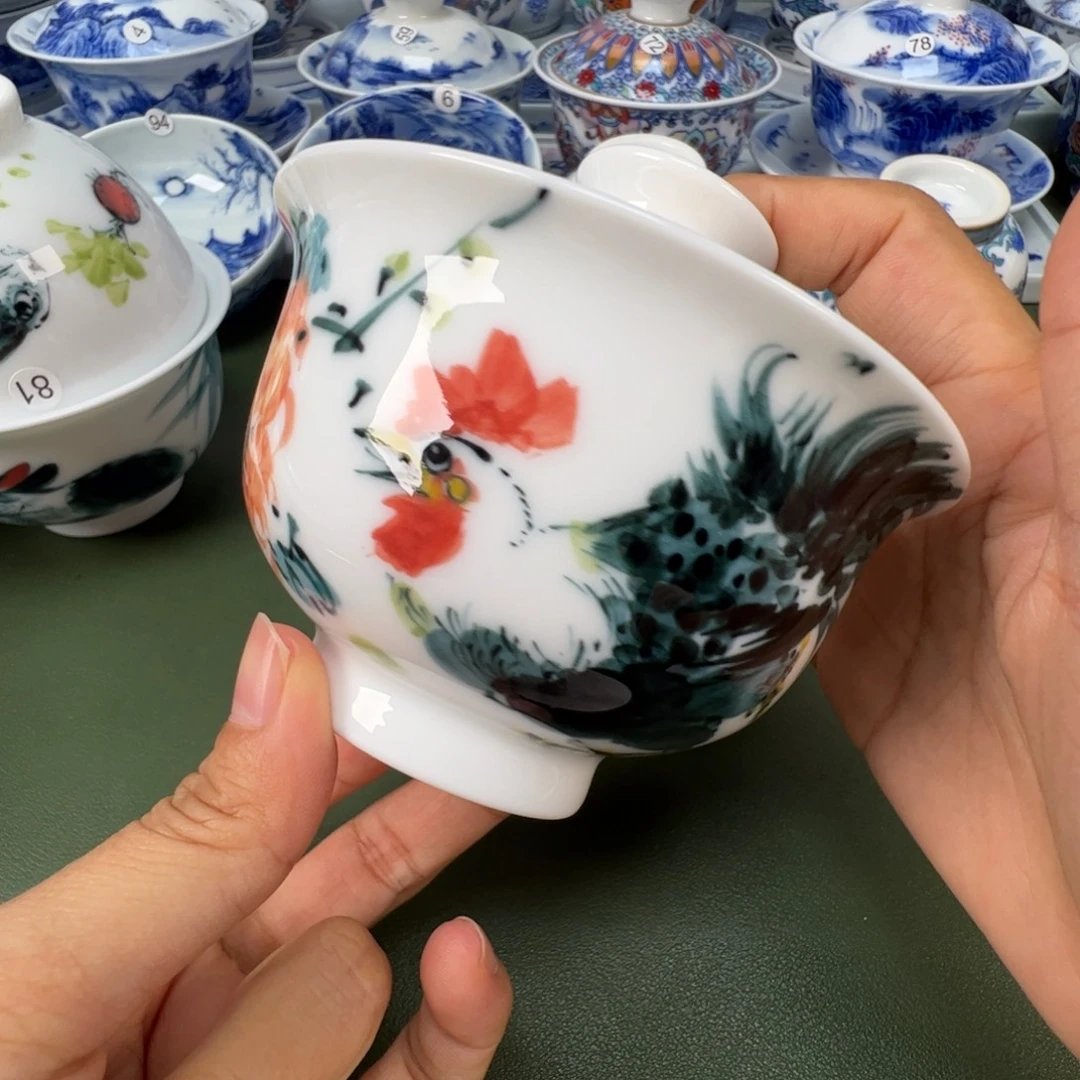 景德镇纯手工纯手绘茶具木木64