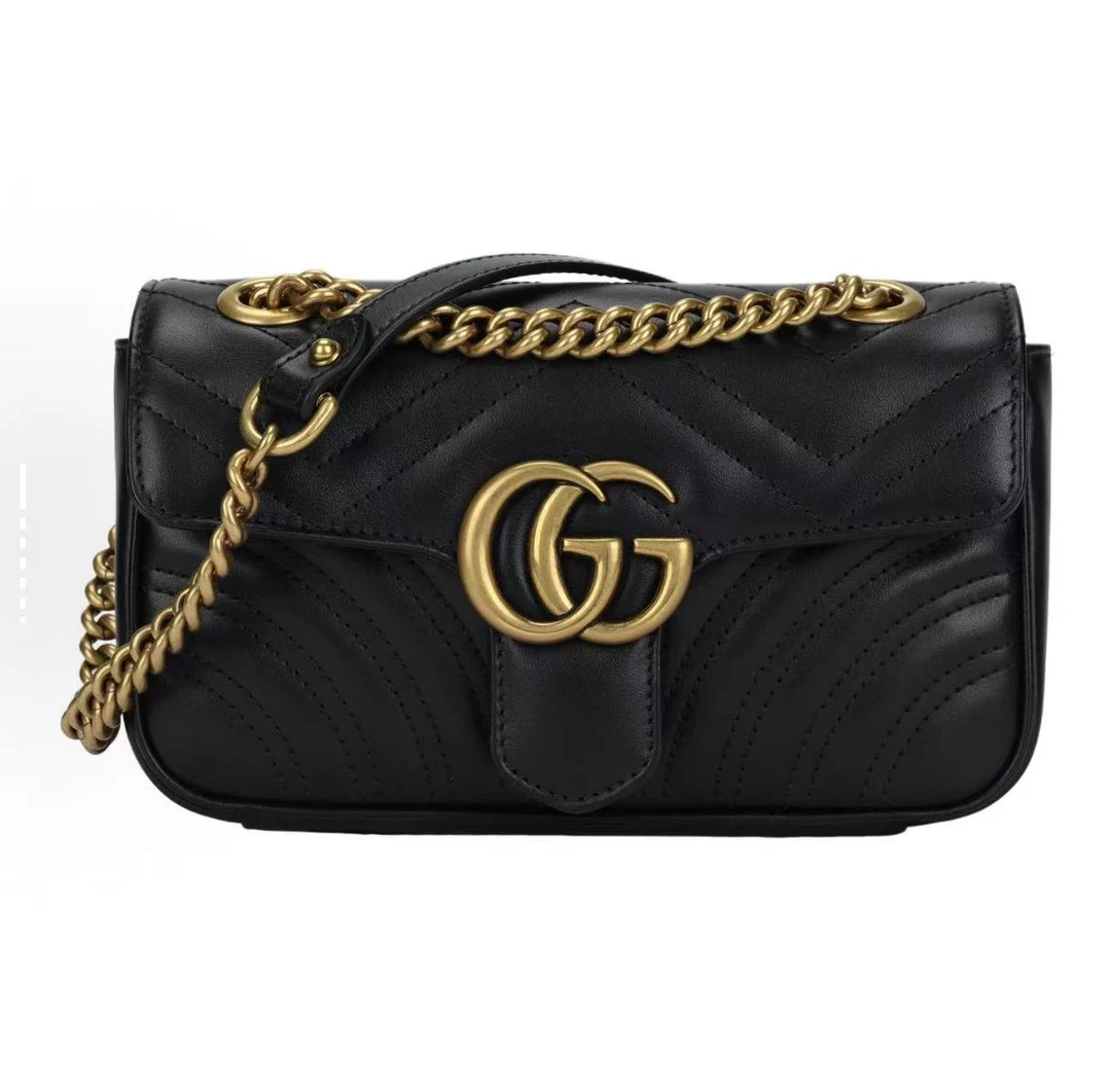 99新 GUCCI/古驰 马蒙 黑金 22 Z