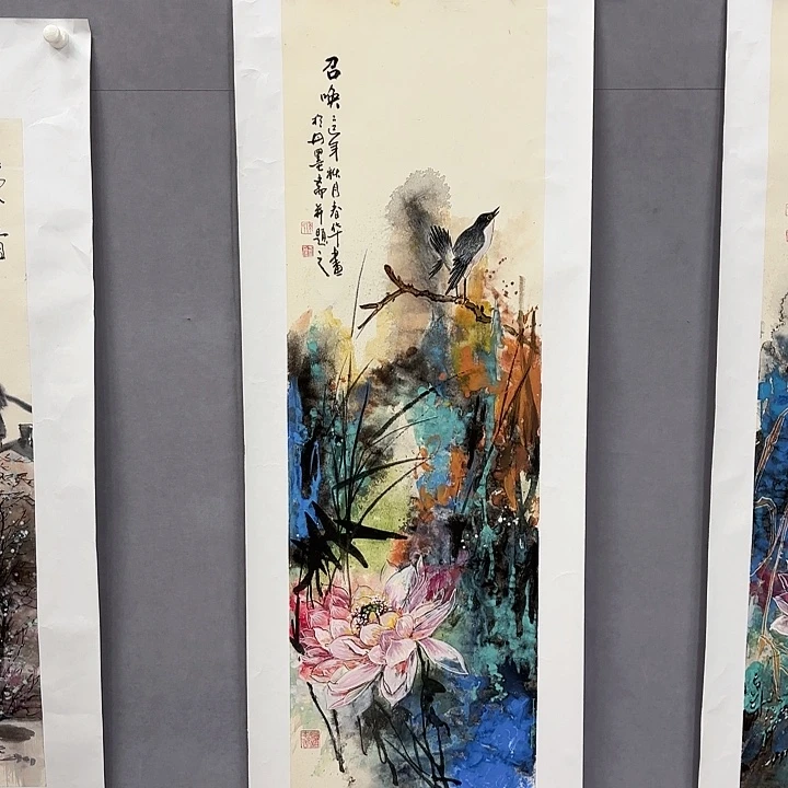 国画艺术家真人手绘