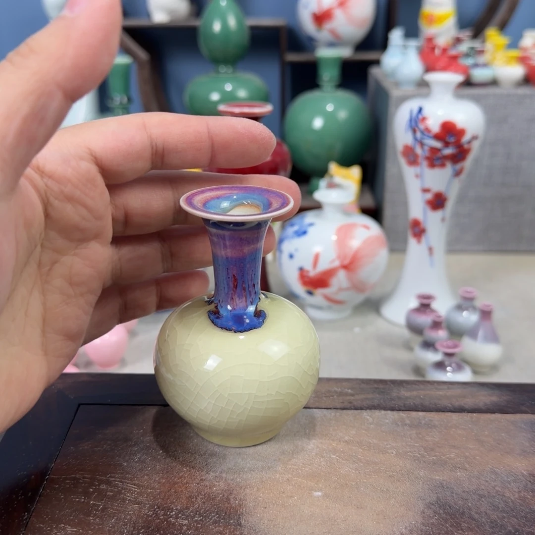 陶瓷手工小花器摆件