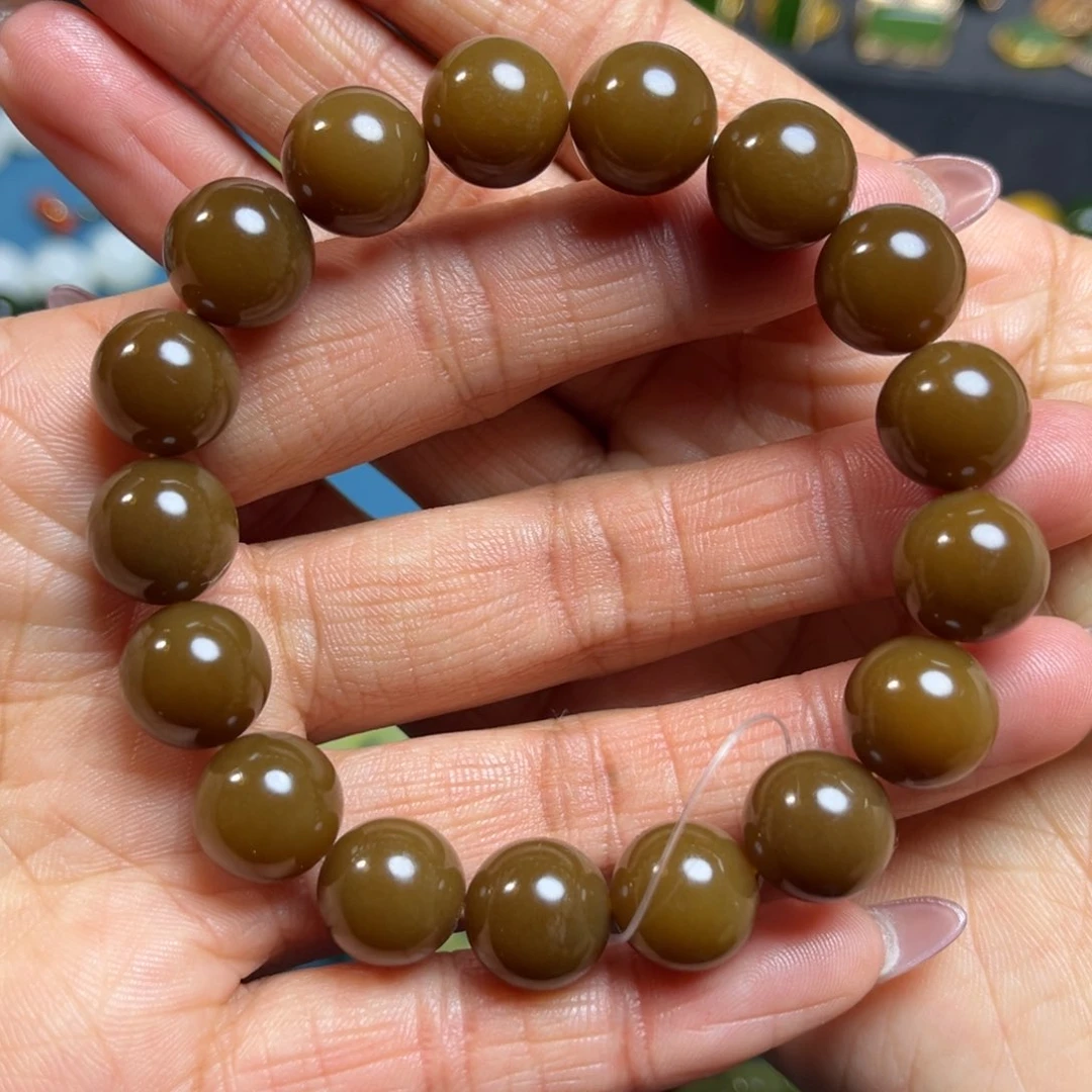 和田玉手串卡12未镶嵌