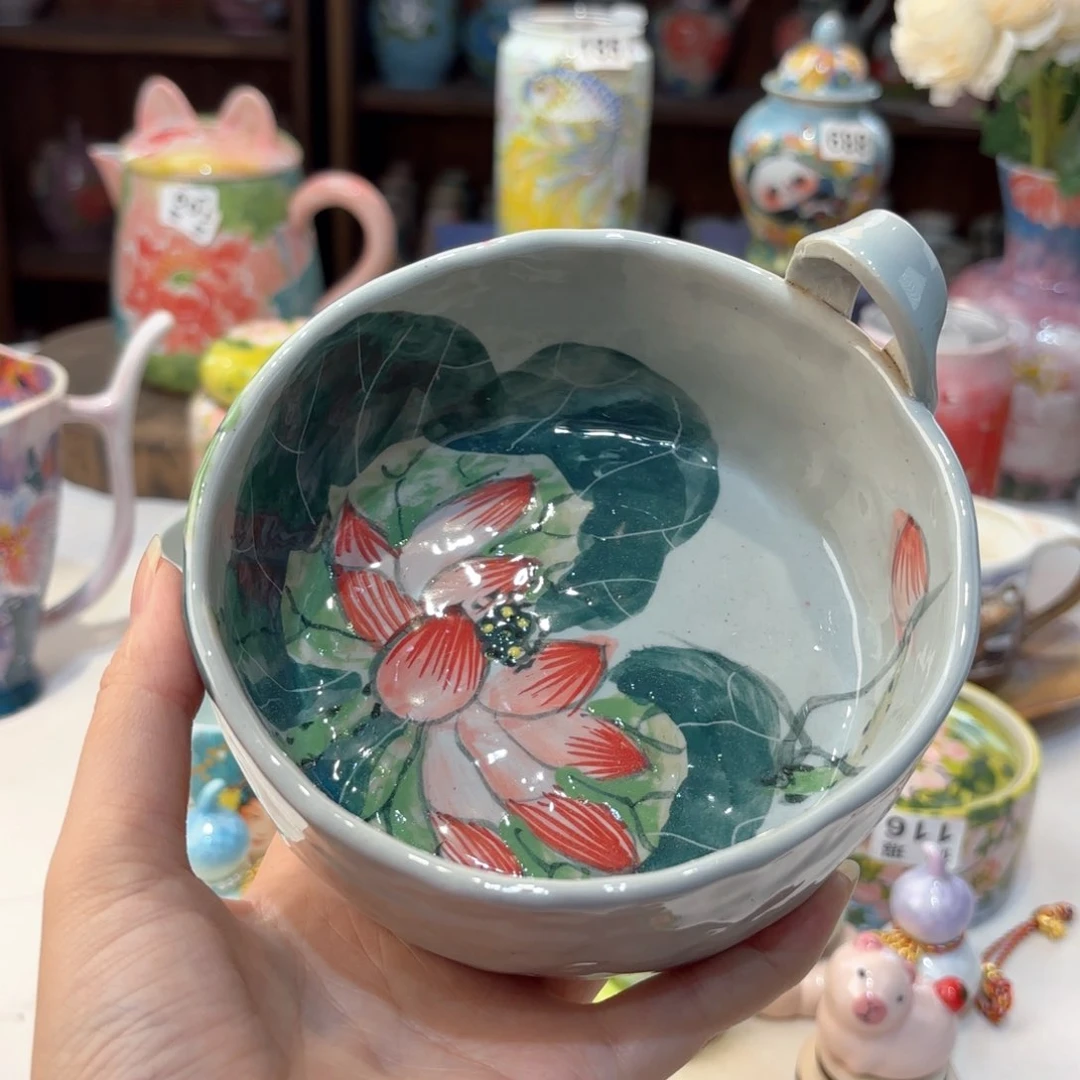 景德镇手绘高温釉下彩陶瓷茶具