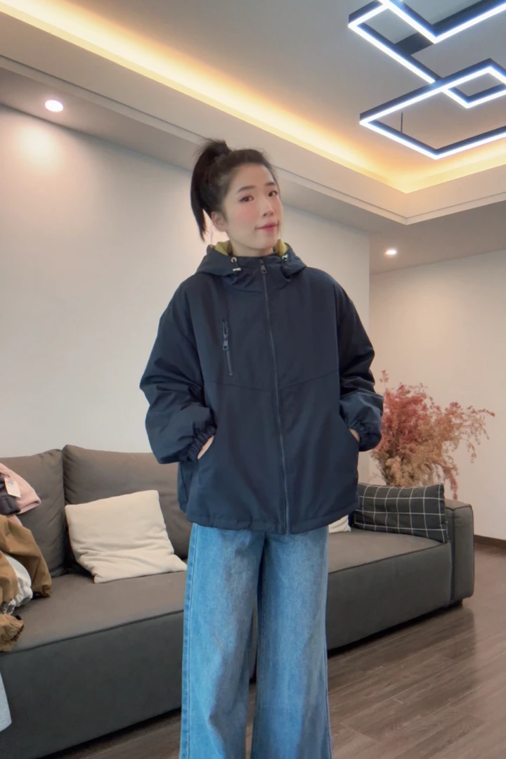 Y662806-连帽宽松加厚时尚百搭爆款韩版休闲外套