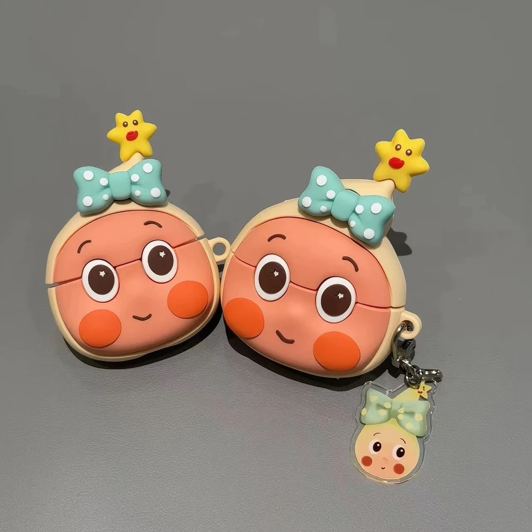 卡通蝴蝶结星星公仔适用苹果AirPods4代苹果无线蓝牙耳机套pro3代