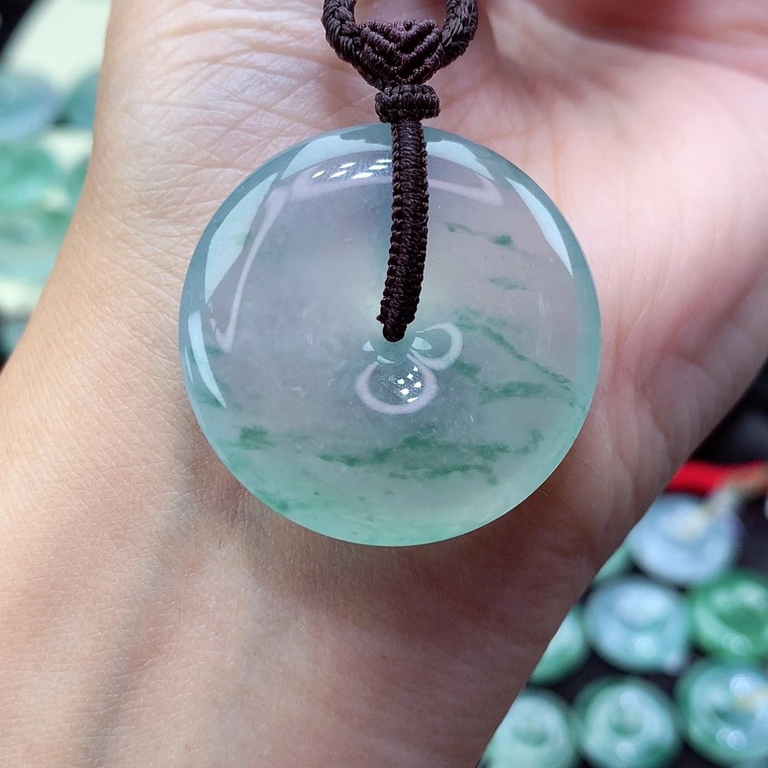 翡翠颈饰未镶嵌95尺寸32.7-7.0