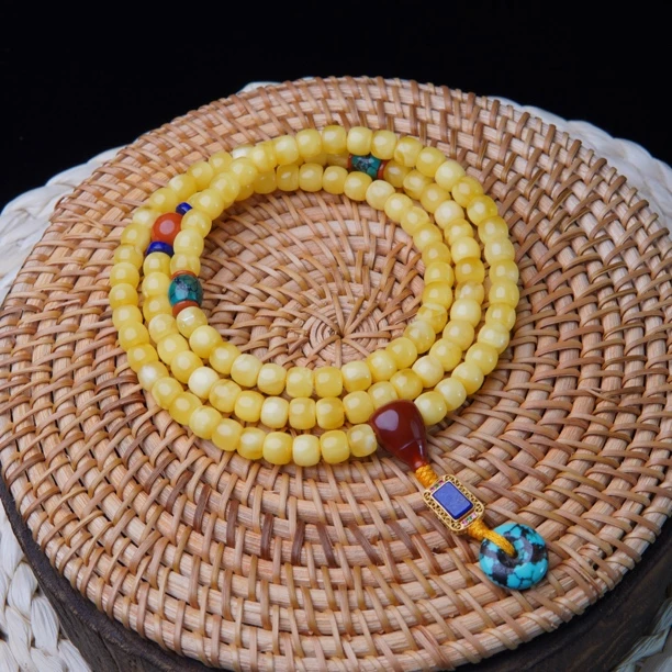 天然蜜蜡 108念珠 精品高端配饰定制款