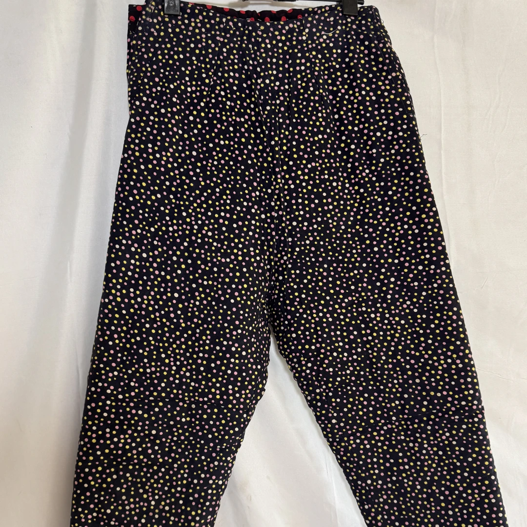 女式XL码里外纯棉斜纹布厚款手工高腰棉花棉裤侧开裤门设计