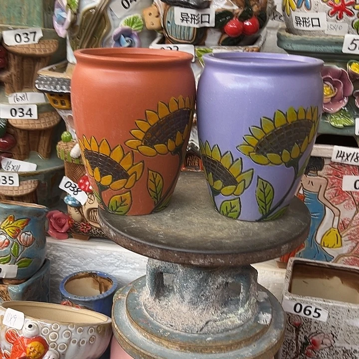 粗陶材质多肉花盆