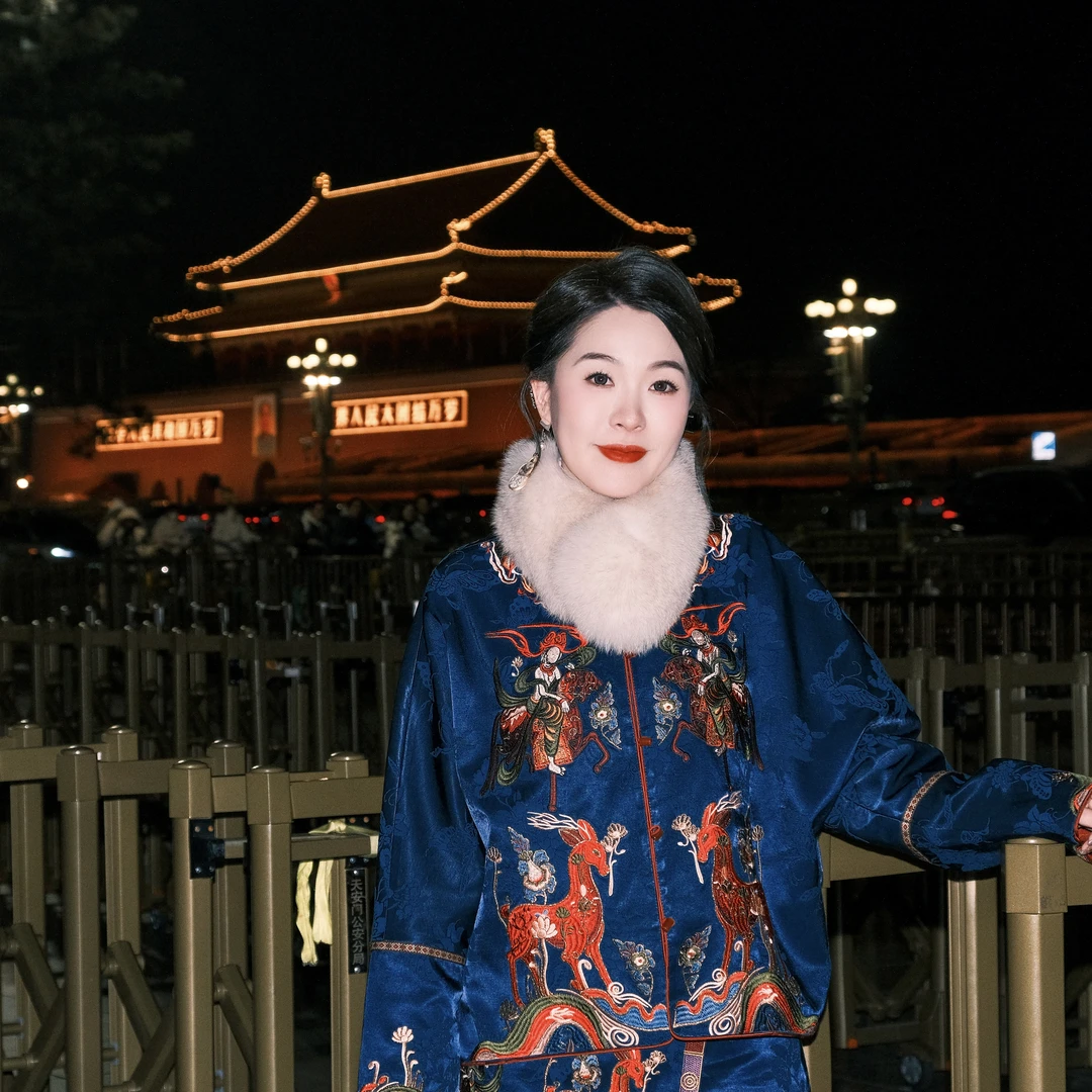 陇·敦煌鹿！重工刺绣人丝提花新中式外套！GZ5317