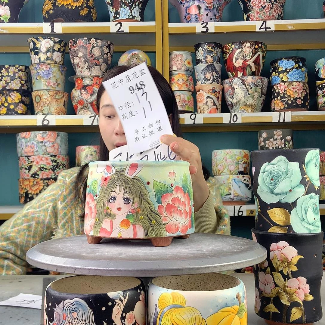 陶景德鎮手工花盆948