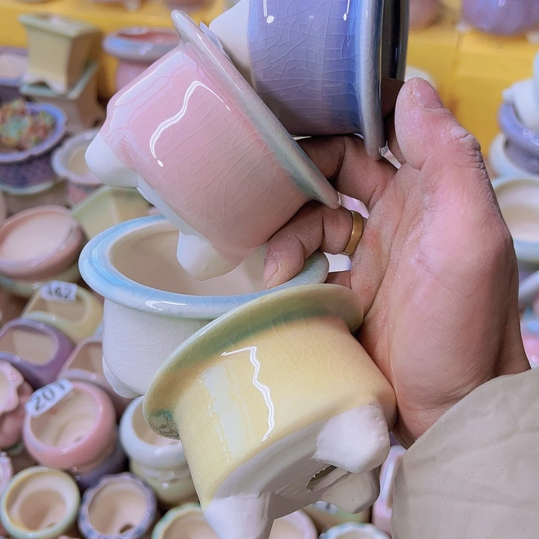 红陶陶瓷花盆满12包邮