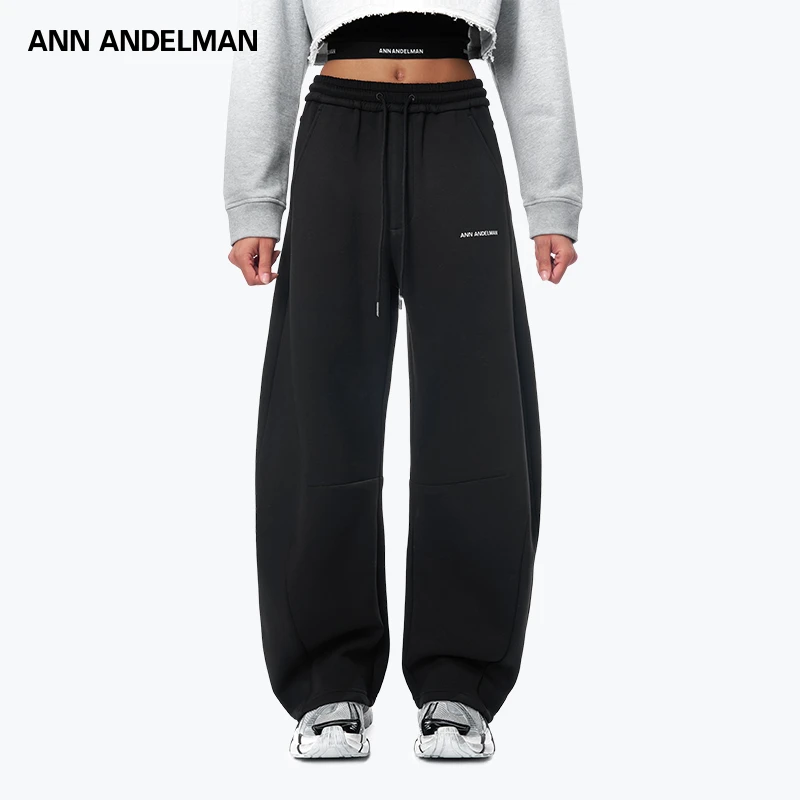 ANN ANDELMAN 25秋冬 时尚设计休闲宽松弯刀锥形中腰休闲裤