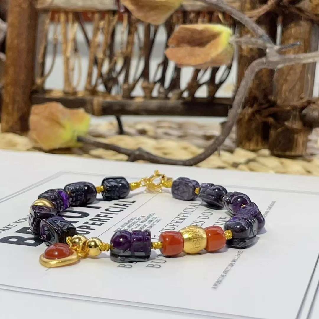 舒俱来皇家紫貔貅手链/16cm/AZB5575微瑕（靛青）