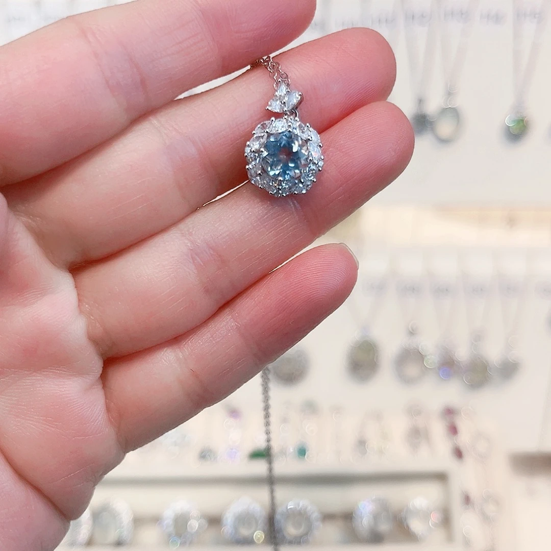 石***岁吊坠(赠链)银S925镶嵌托帕石