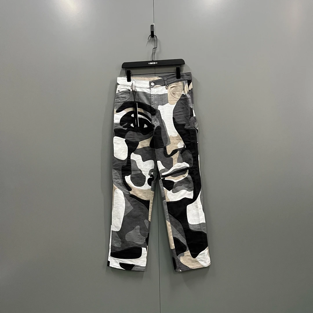 95新 LouisVuitton/路易威登 a15 迷彩抽象人牛仔裤29码/103446