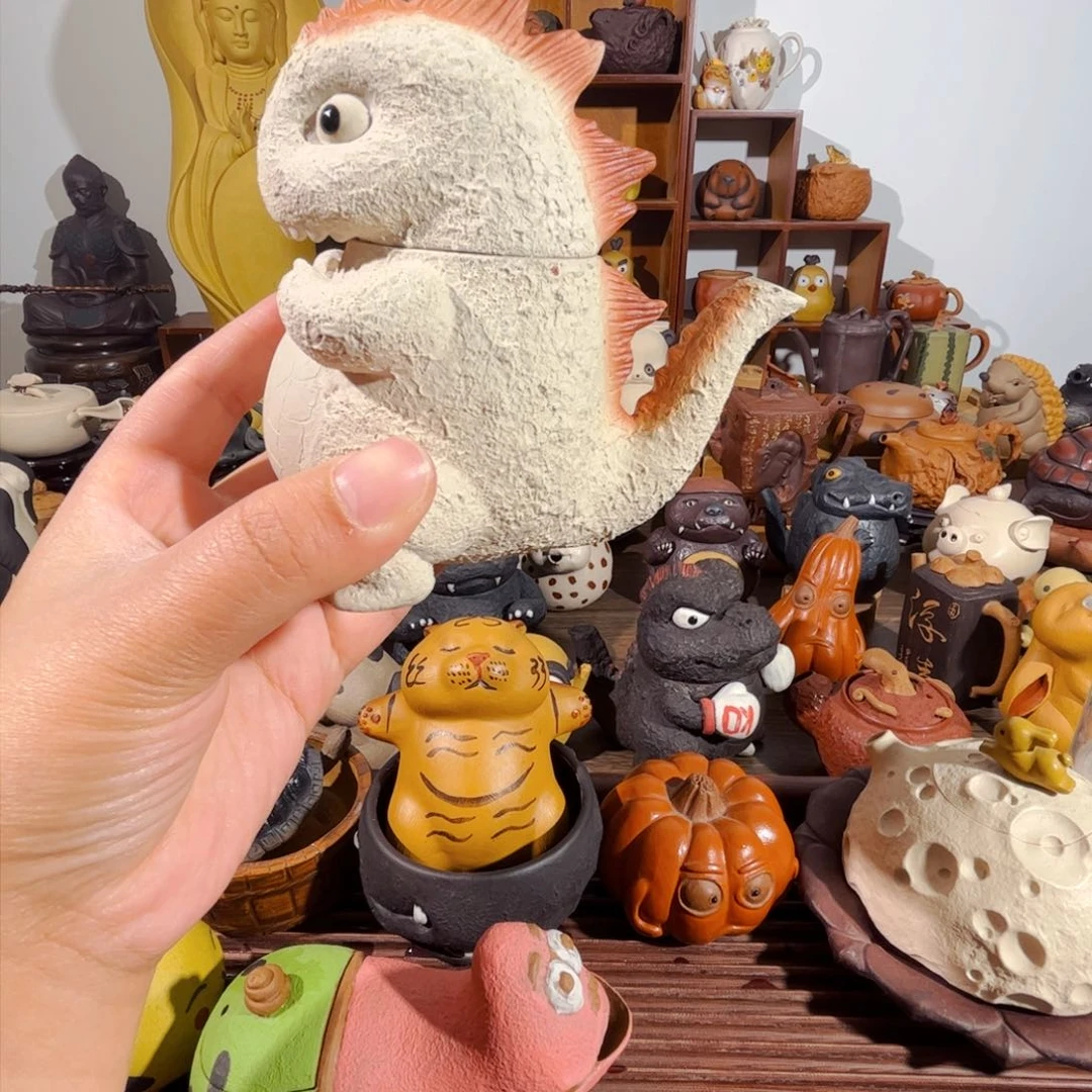 紫砂茶壶万**藏纯手工制作过程非常