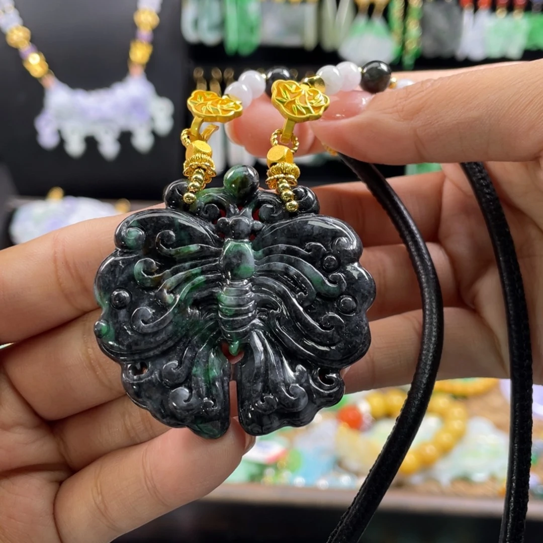 颈饰未镶嵌翡翠代编织