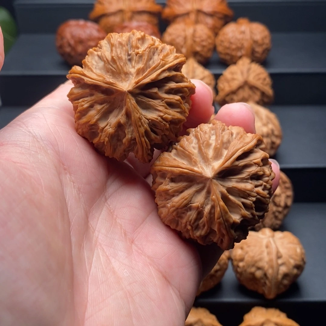 把件文玩核桃45尺苹果园三棱正奔