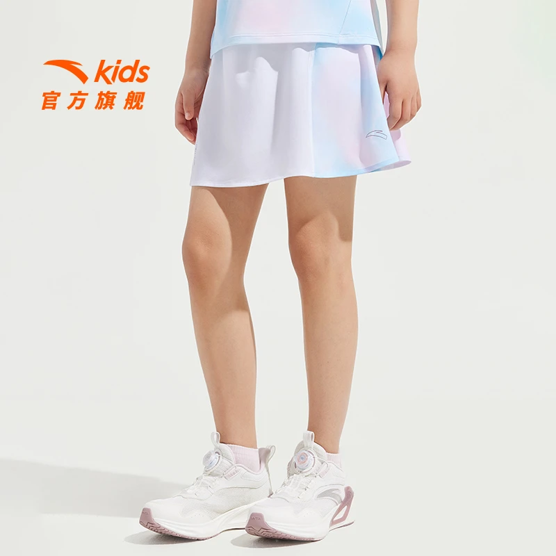 安踏儿童女大童短裙2025夏季新款透气舒适时尚运动半短裙5302