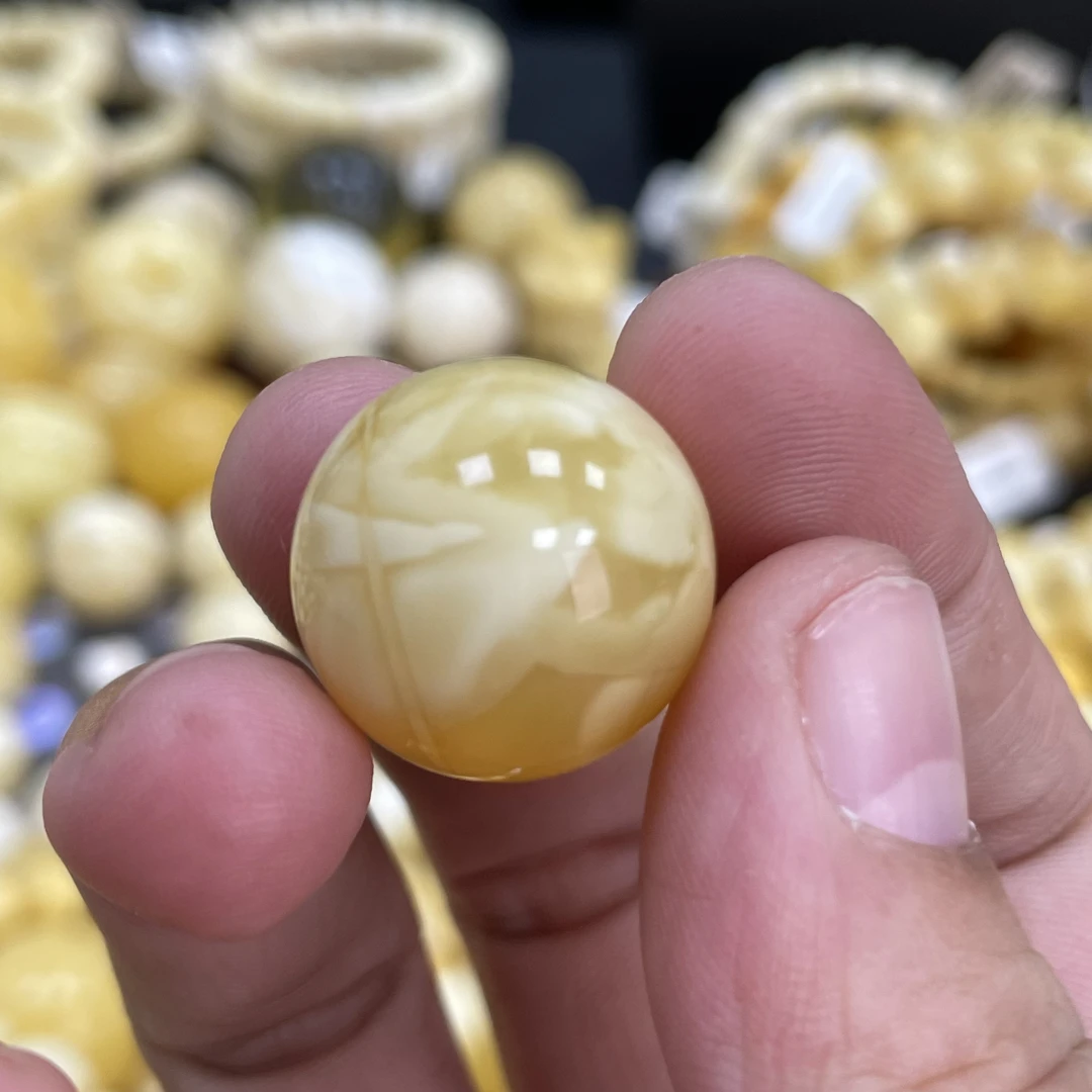 魔梵珠宝|19mm俄料天然蜜蜡 金妖瑕疵福利款