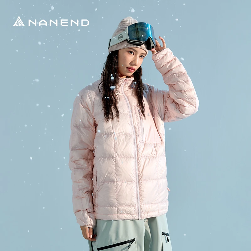 南恩滑雪保暖内胆中间层轻薄新款女男户外冬季外套羽绒服