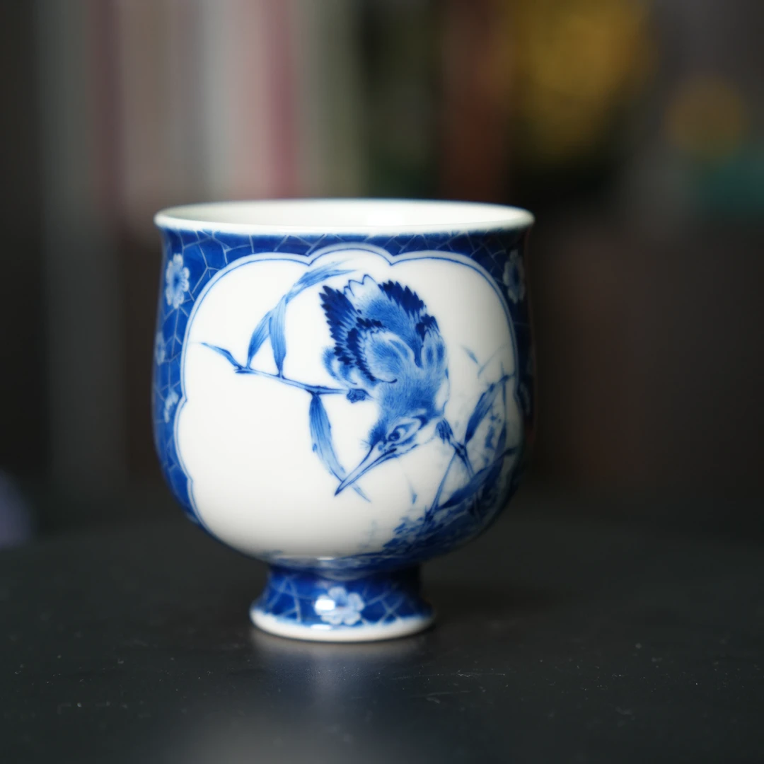 九悠阁严选-澄怀堂-开窗单翠杯110ML