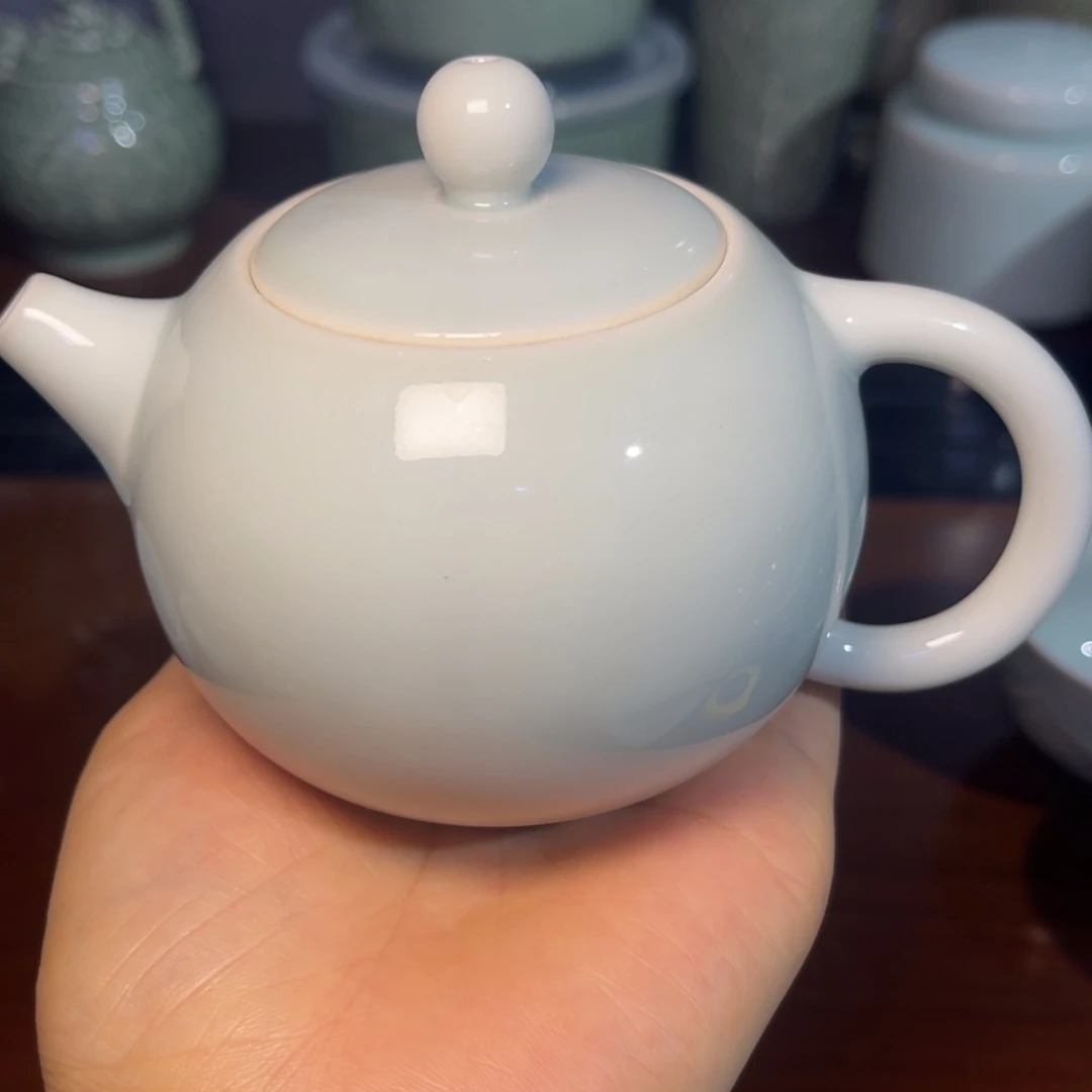 素面天青西施壶一把