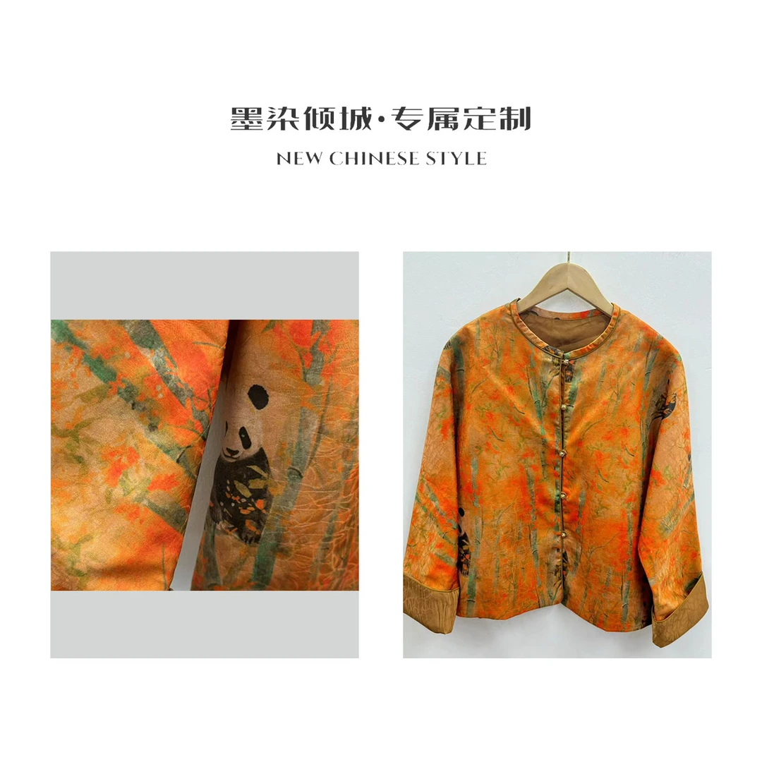 亮橘·外套-重磅加厚老料龟裂纹双面穿外套