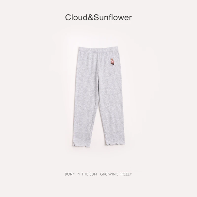 【云朵小葵】女童夏季小熊刺绣百搭打底裤 250506