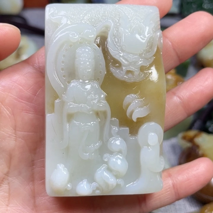 和田玉未镶嵌挂件