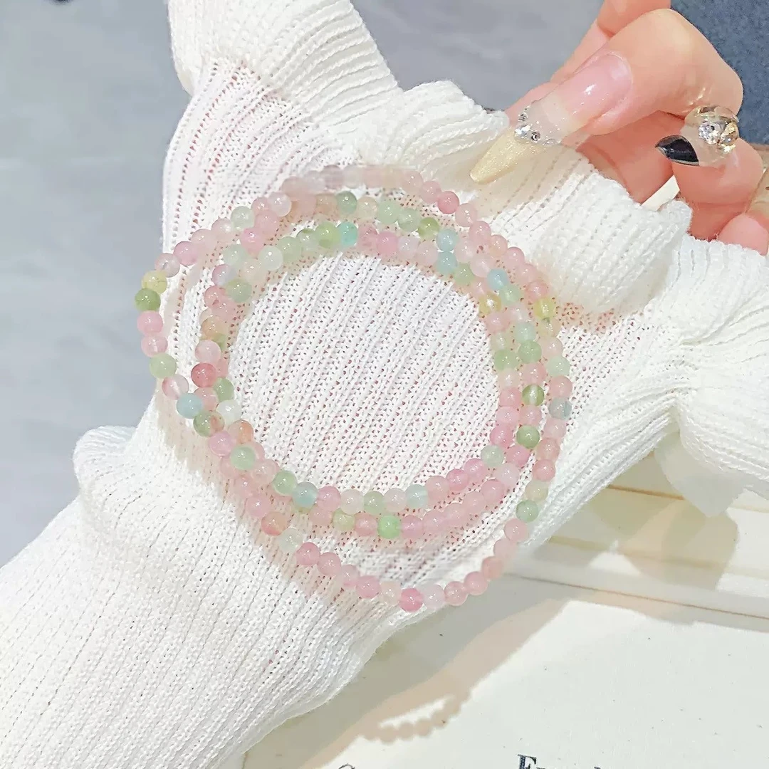 糖果彩虹碧玺多圈款手串女款气质时尚百搭小众简约甜美多样性发一