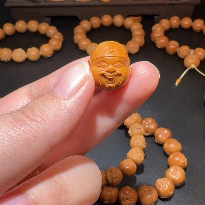 猴头核桃吊坠财神头