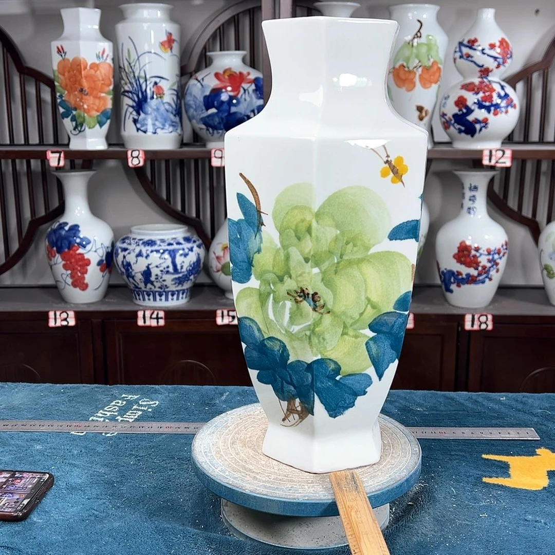 摆件景德镇陶瓷6绿牡