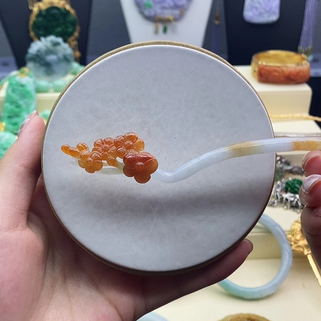 未镶嵌翡翠发簪发簪