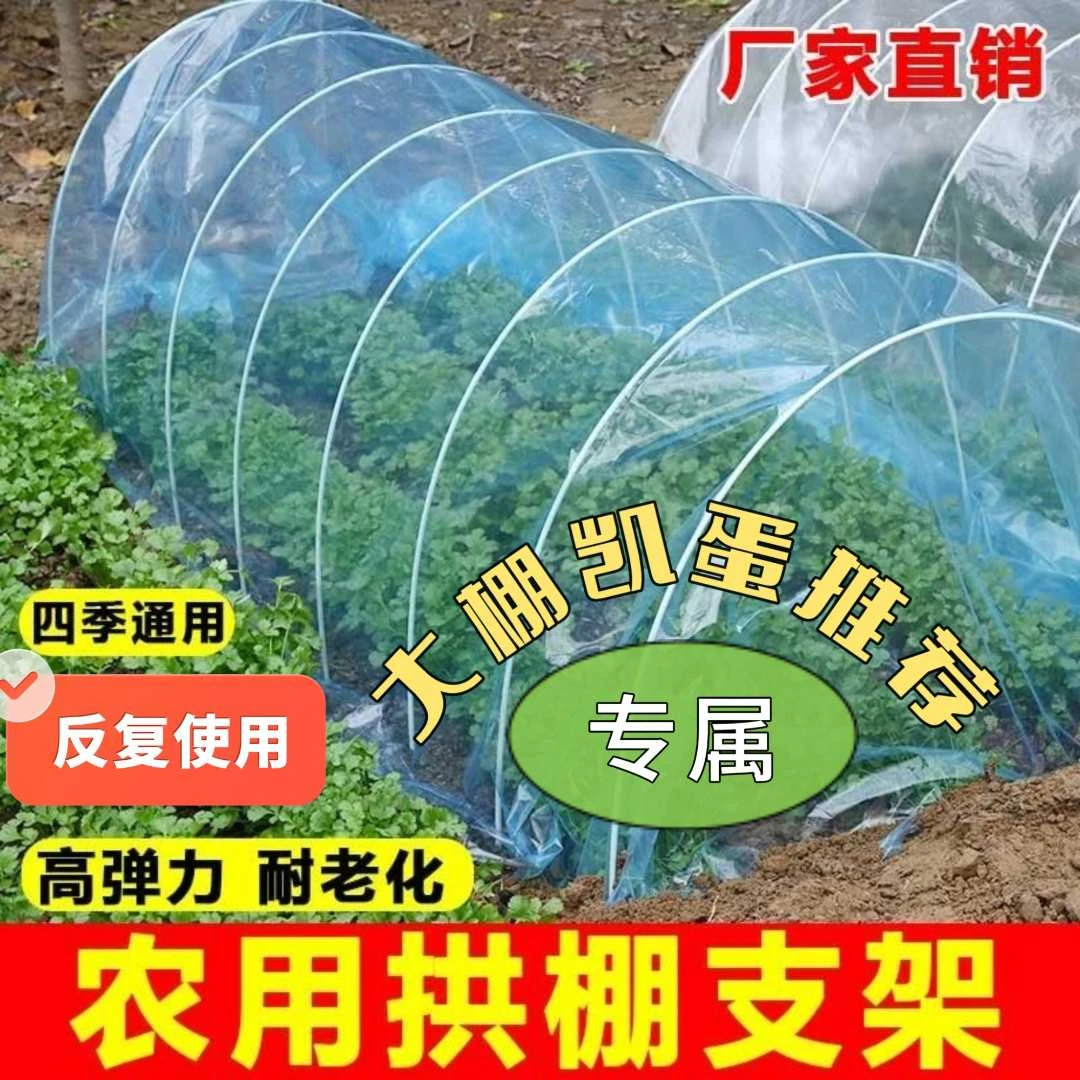 【大棚凯蛋推荐】玻璃纤维杆新型拱棚支架室外家用种菜及爬藤搭架