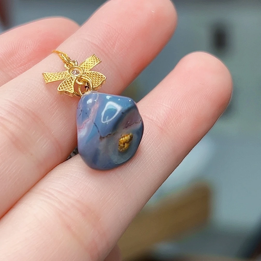 18K金镶嵌绿松石珠宝奇石