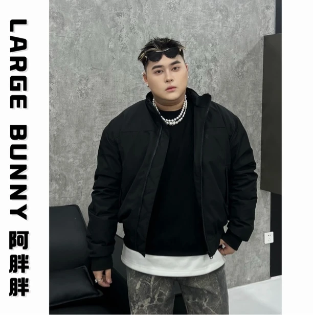 阿胖胖 cleanfit显瘦外套加厚保暖大码男女同款潮流百搭上衣棉服