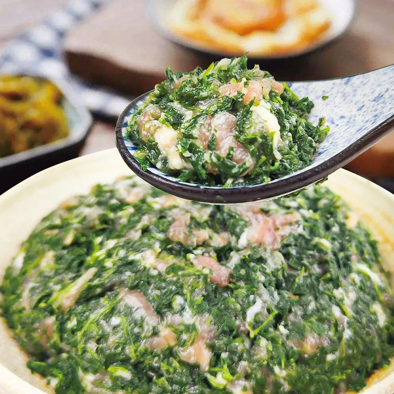 盘点美味 正宗上海风味馄饨馅新鲜猪肉草头馅荠菜饺子馅免调制