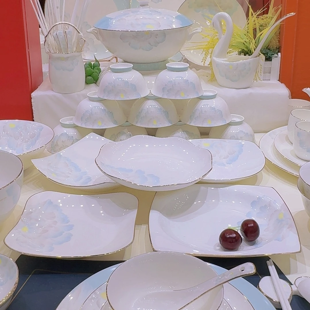 45%以上骨粉骨瓷景德镇描金邂逅单买