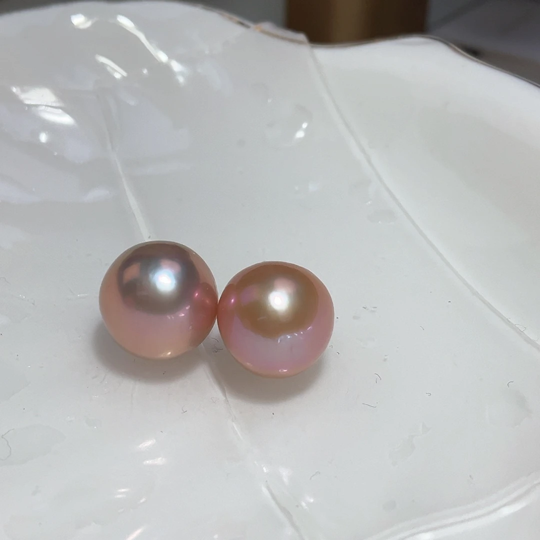淡水珍珠耳饰银S925镶嵌