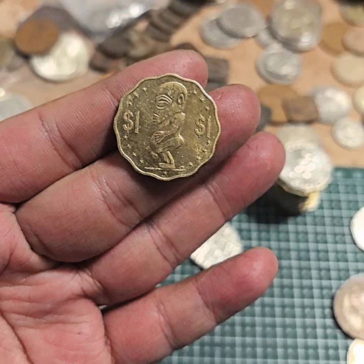 普通金属币强***9流通品相硬币