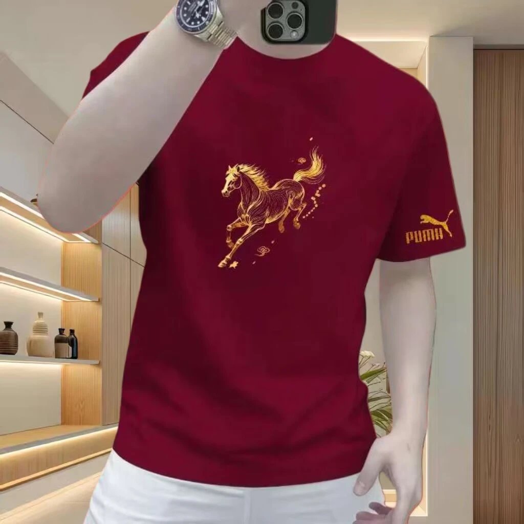 纯棉男版新款潮牌短袖打底衫时尚百搭圆领男上衣